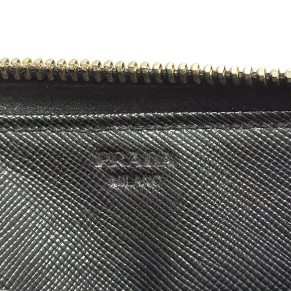 PRADA - 1M0506 Black Leather Long Wallet - Picture 6 of 6